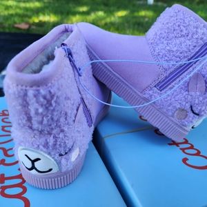 Toddler girls keely animalprint zipper winter shearling style boots